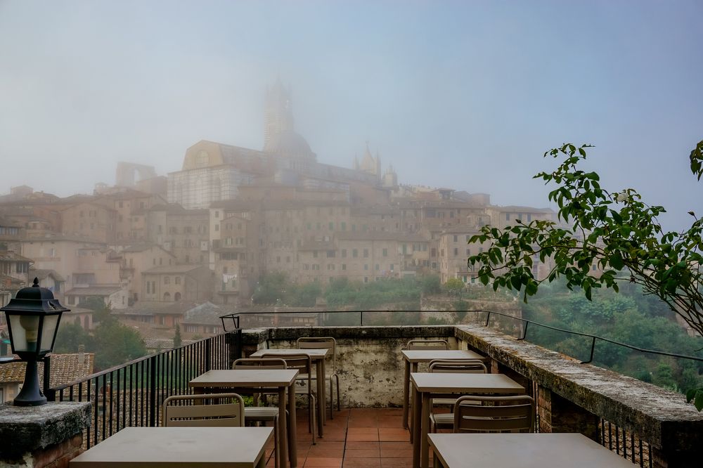 Foggy morning in Siena
