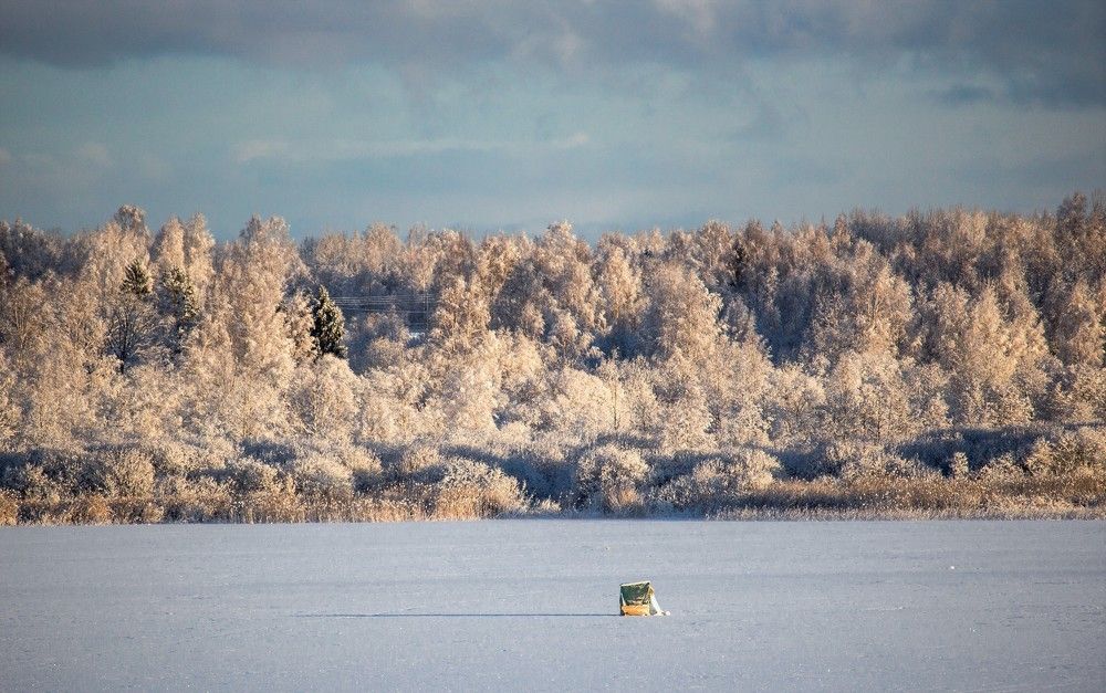 Viļaka lake winter