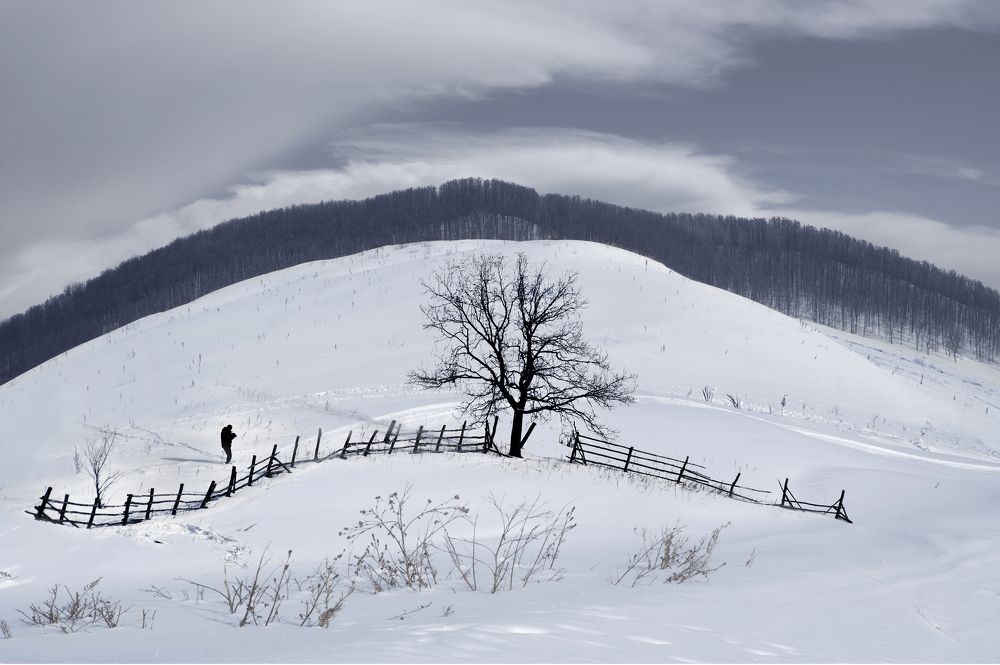 Замерзающий фотограф на пленере.