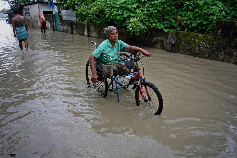 She and her wheelchair