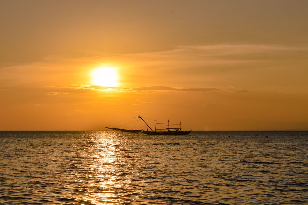 Where the sunset meets the sea