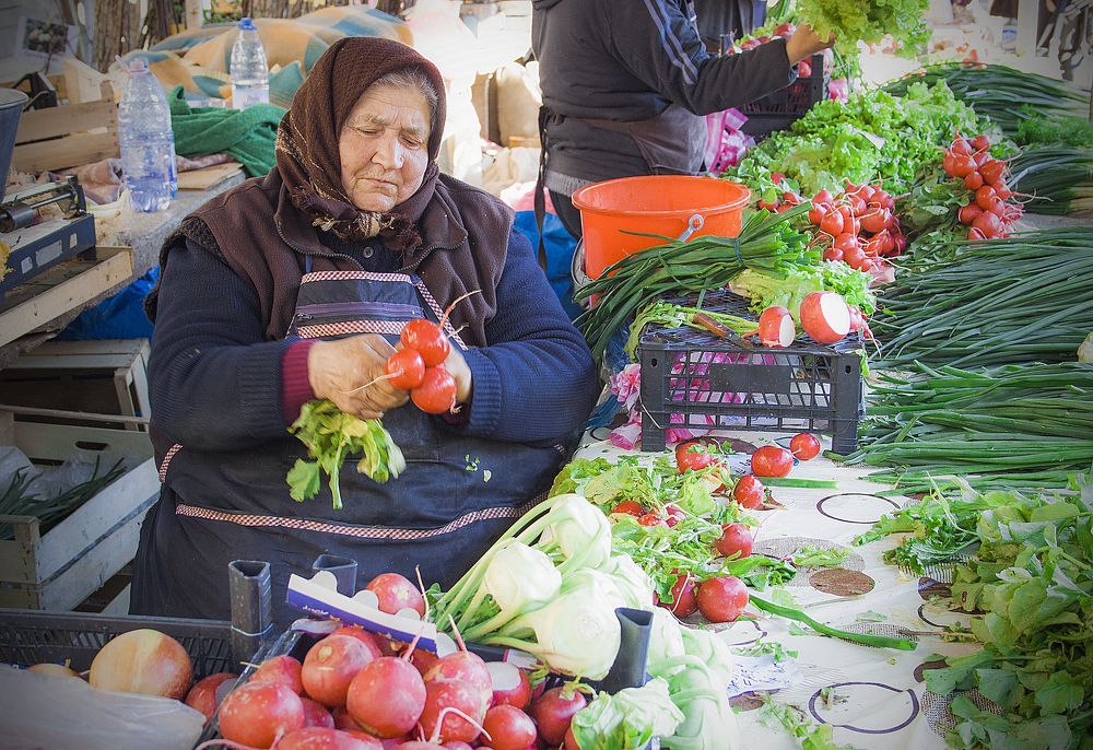 The vegetable market