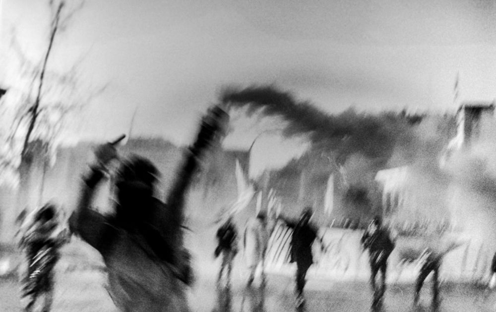 Manifestantes en plaza dignidad.