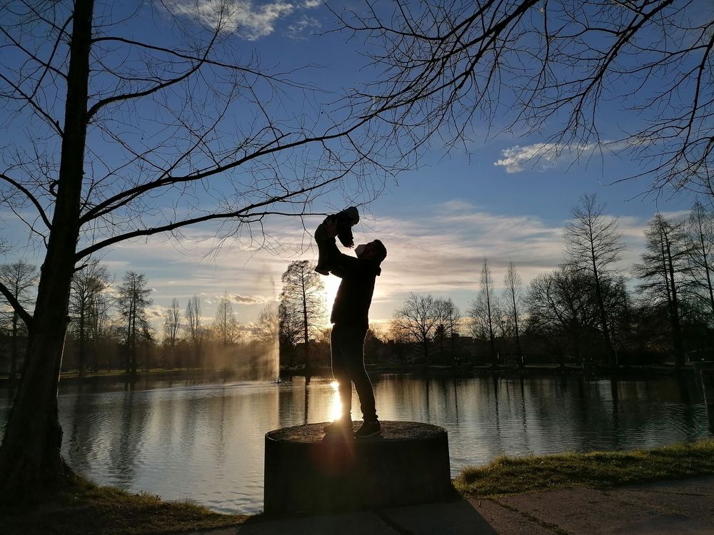 Silhouette at park