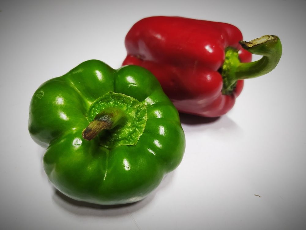 Green and red pepper
