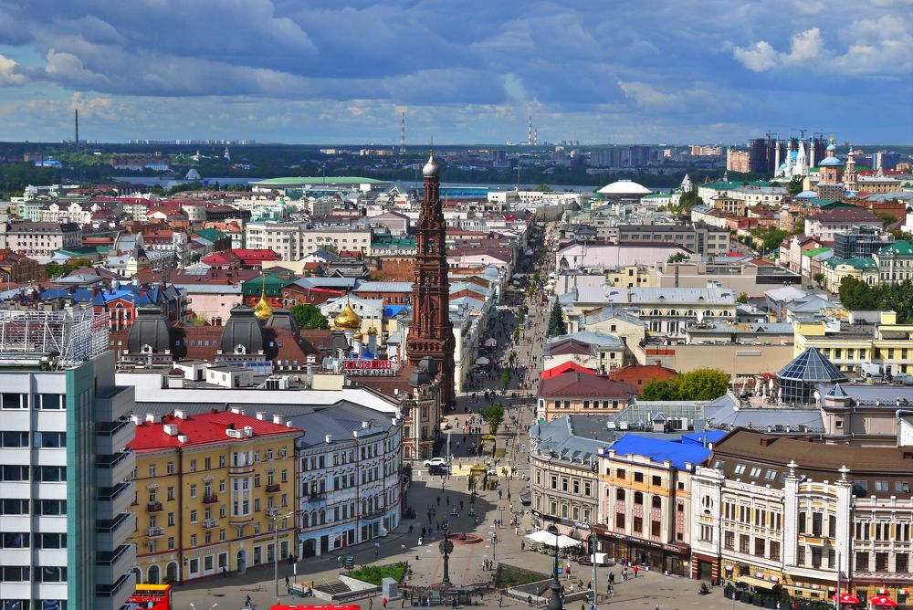 Центр Казани с высоты.