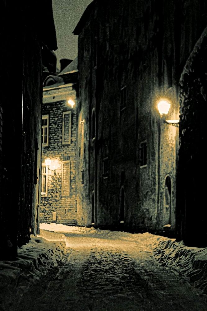 Зимний городской пейзаж