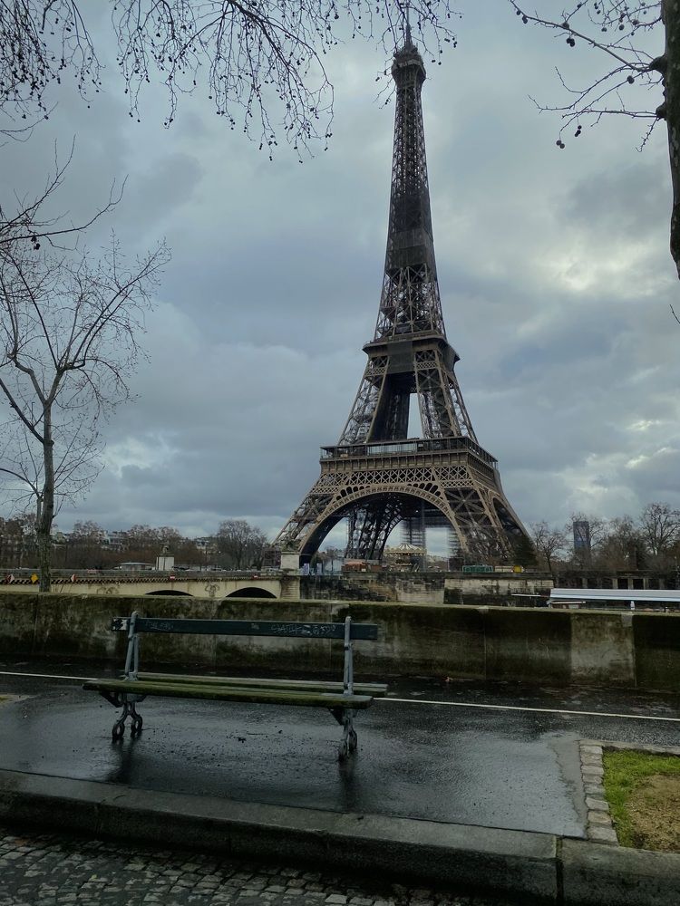 Пасмурный день в Париже.