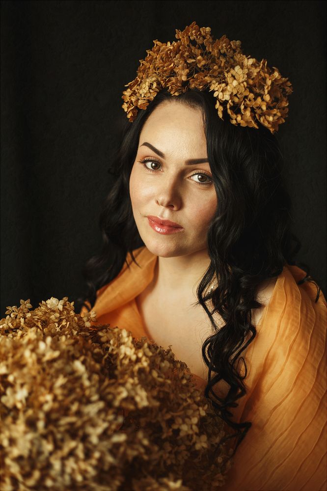 Девушка с цветами