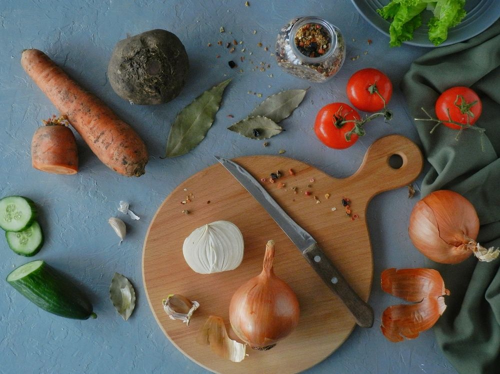 The process of the nation of vegetable dishes