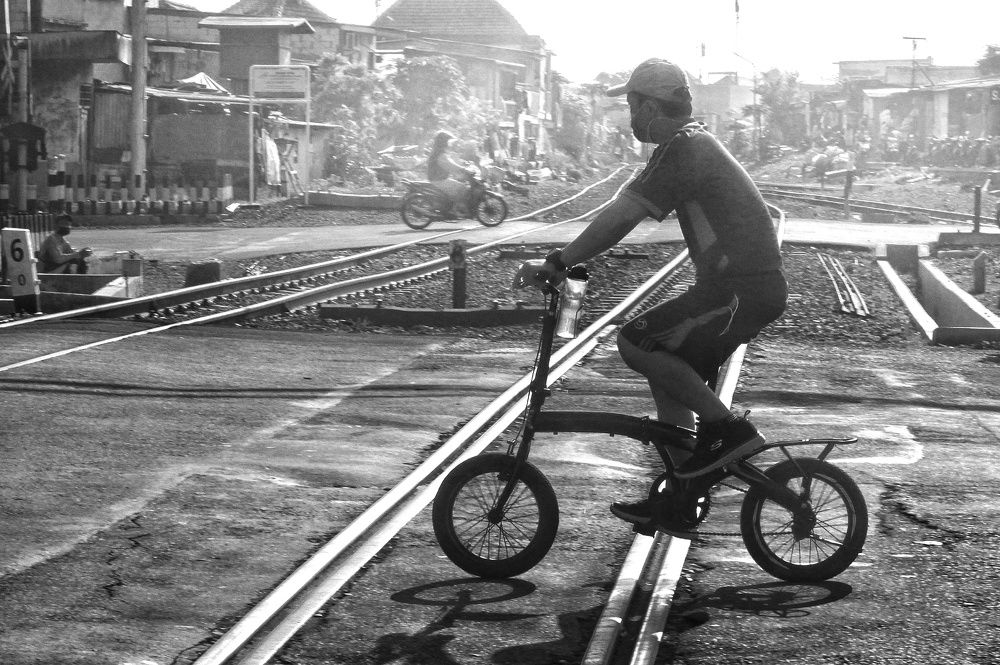 Crossing the railway