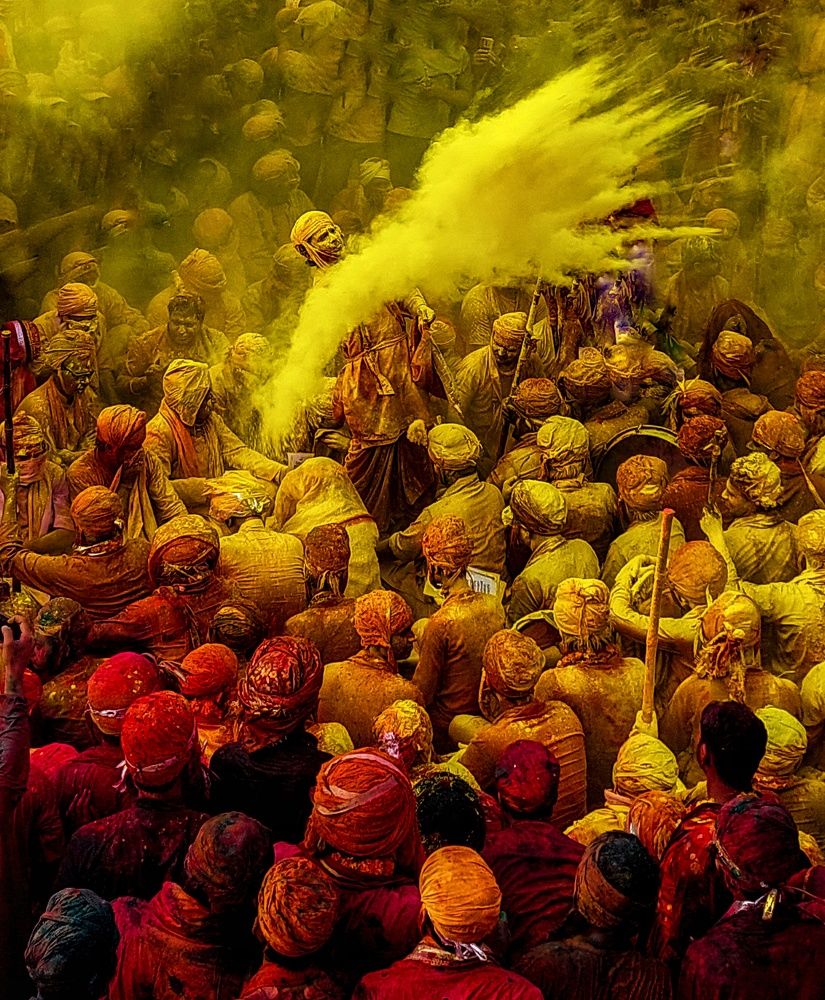 The Rain of Colours at Nandgaon,Holi Festival 2021.