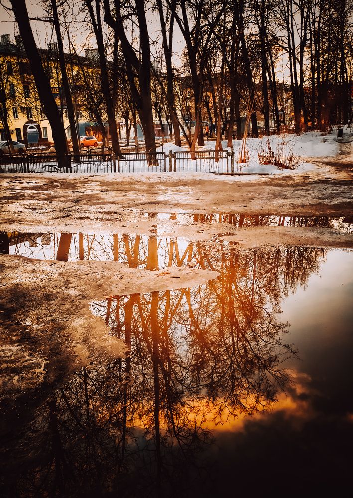 Рыжие облака