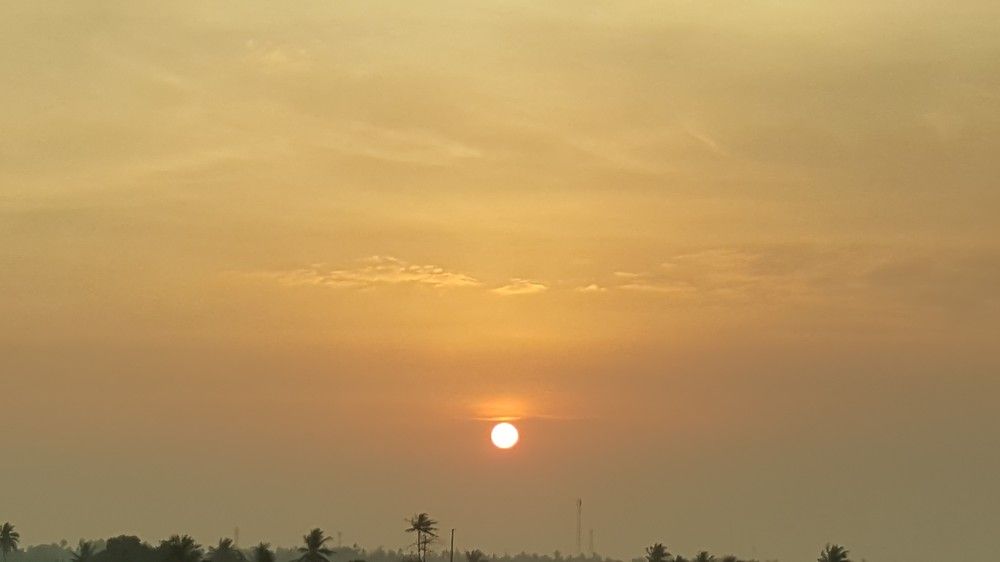 Sunset at Merauke city, Papua, Indonesia