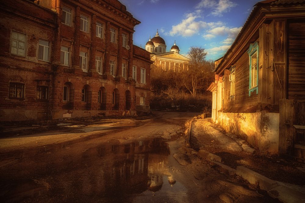 Вид на собор с отражением