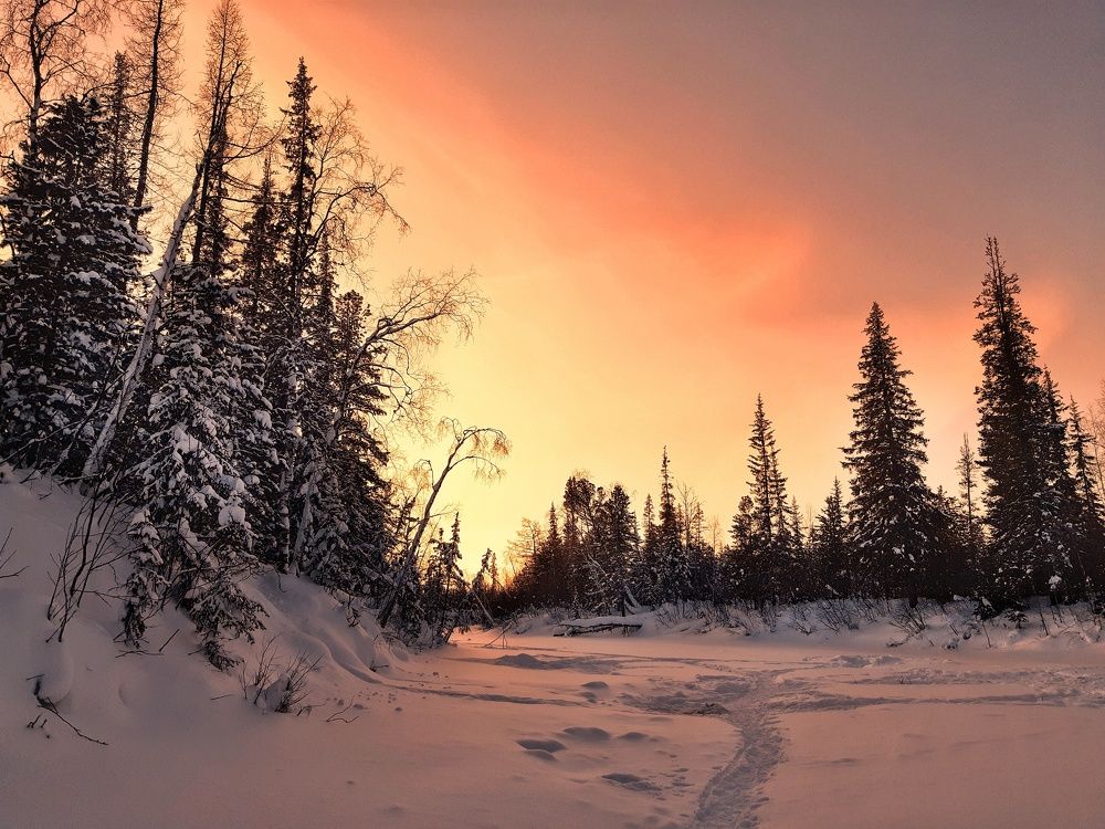 Багряный закат.