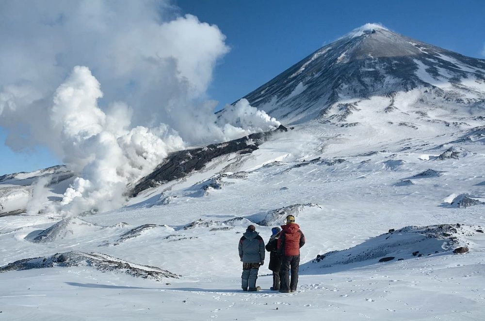 Извержение Ключевской сопки.