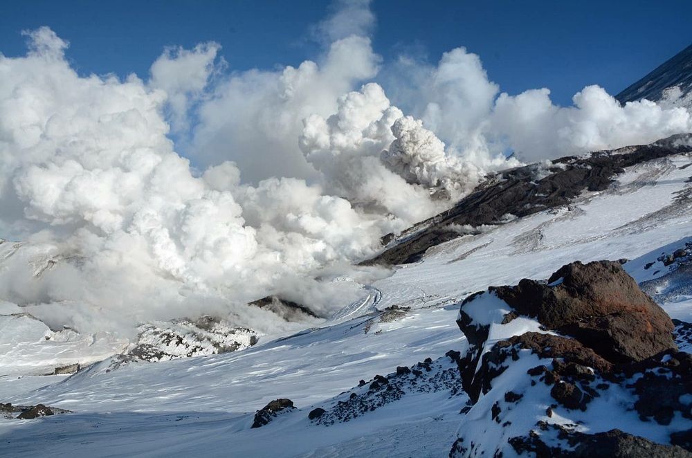 Камчатка. Извержение Ключевской сопки.