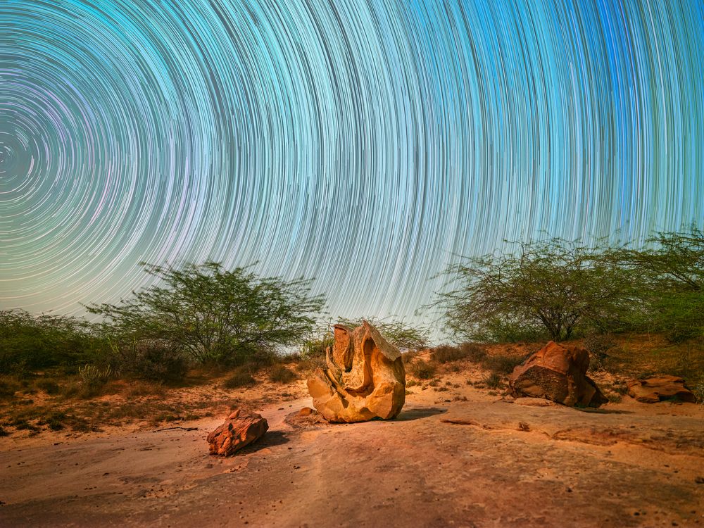 Ganesha, Star trails taken on Marfch-2021