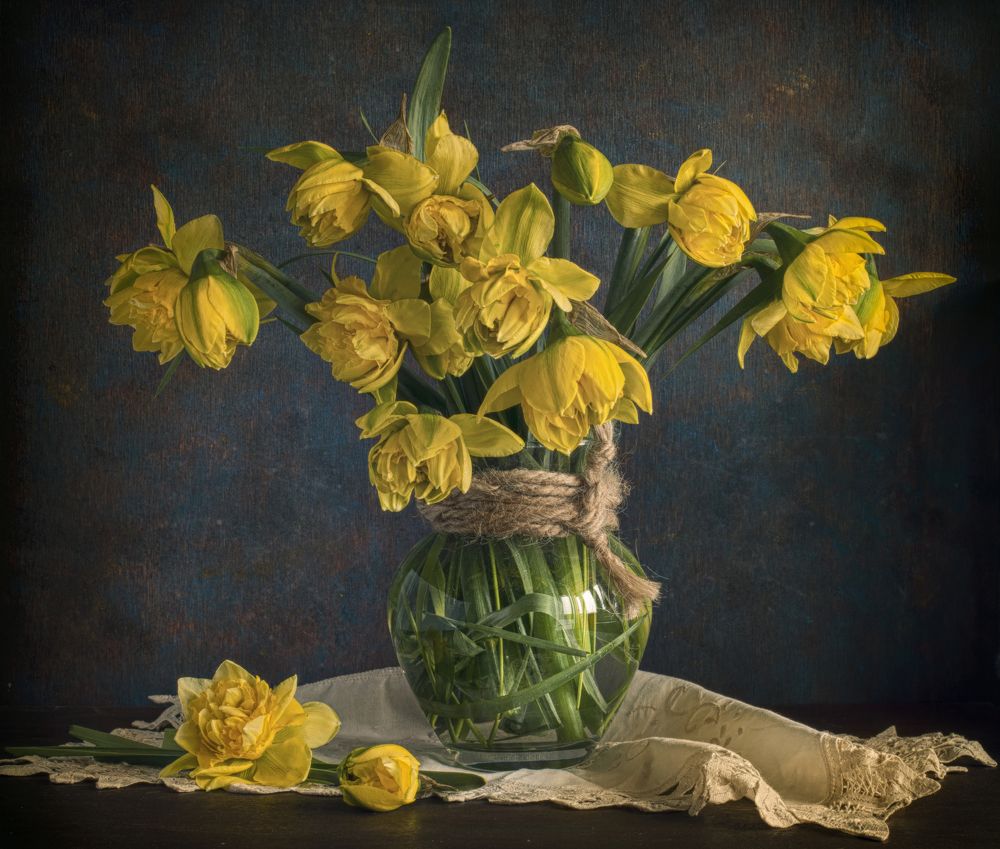 Yellow spring flowers