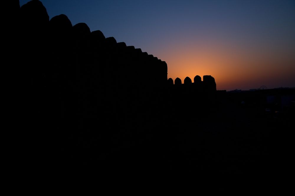 Khiva Fortress in the early morning.