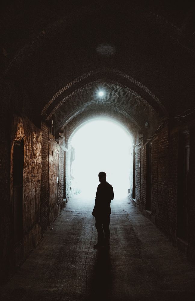 In the middle of the light