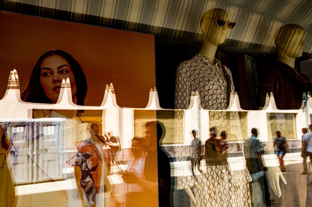 RUSSIA. Moscow. The GUM\'s shopwindows - State Department Store at the Red Square. 2020