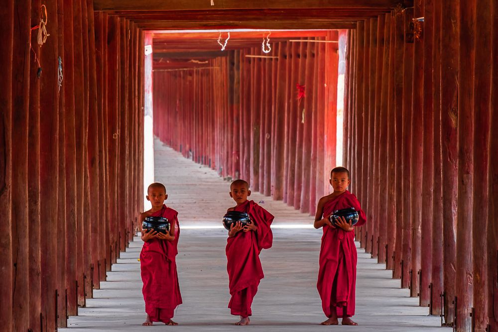 Novices in Myanmar (Burma)