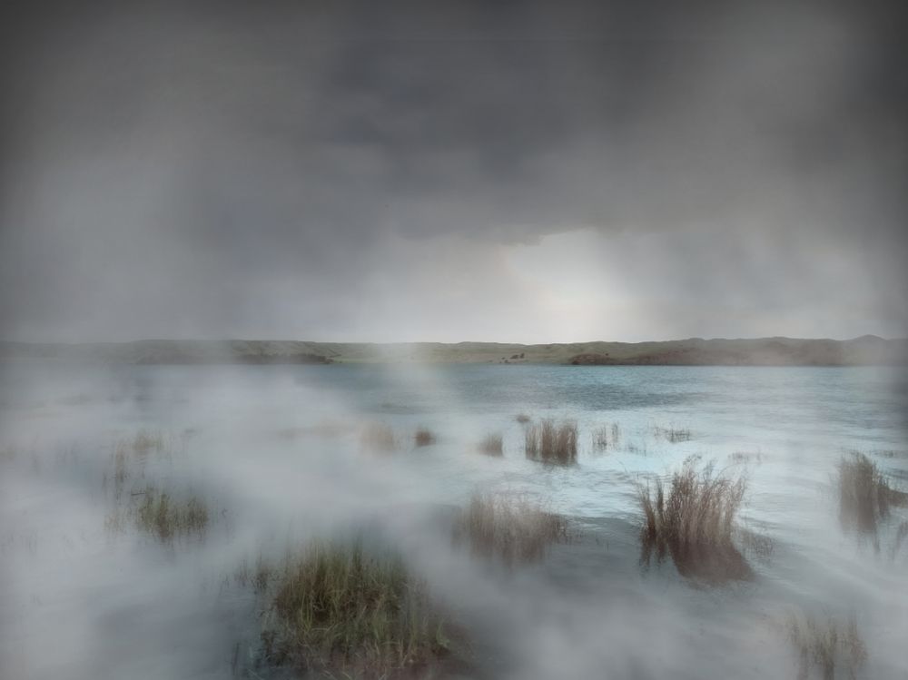 Clouds and fog along the river