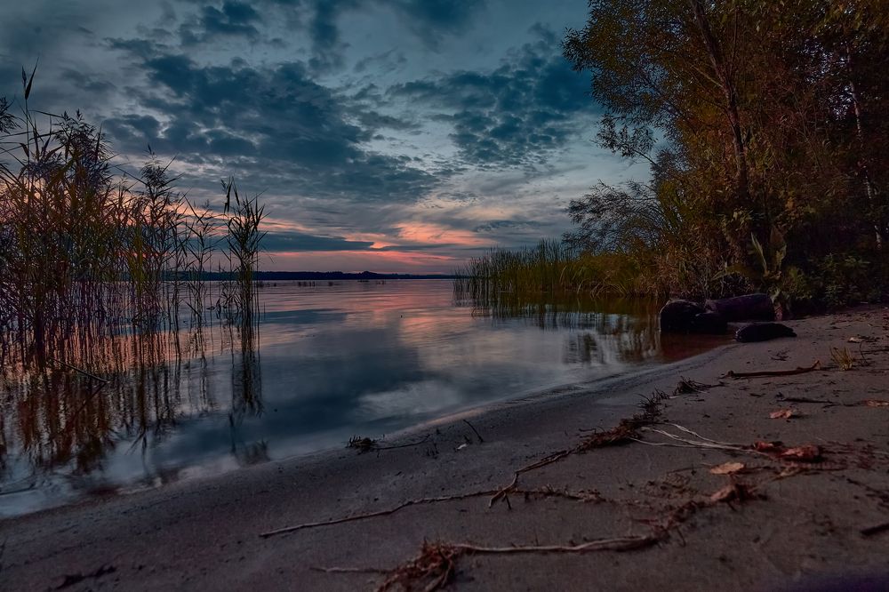 Autumn evening on the Volga