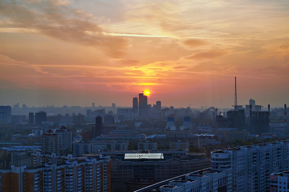 На закате