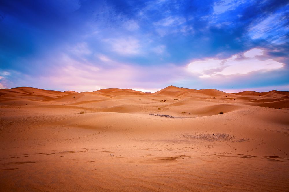 Beginning of a new day in Sahara