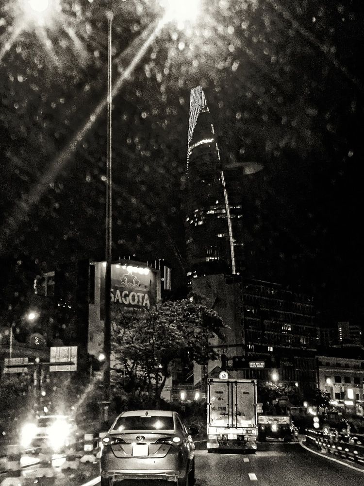 Night travel in Saigon, Vietnam