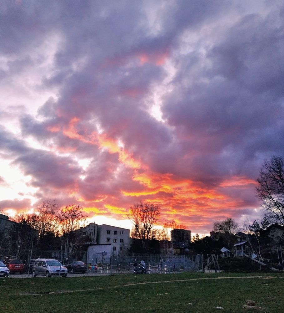 Облака на закате.