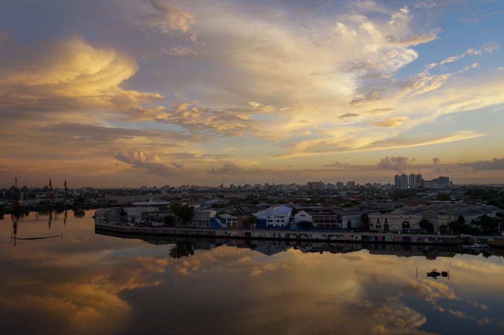 Atardecer desde la ventana de mi lavadero