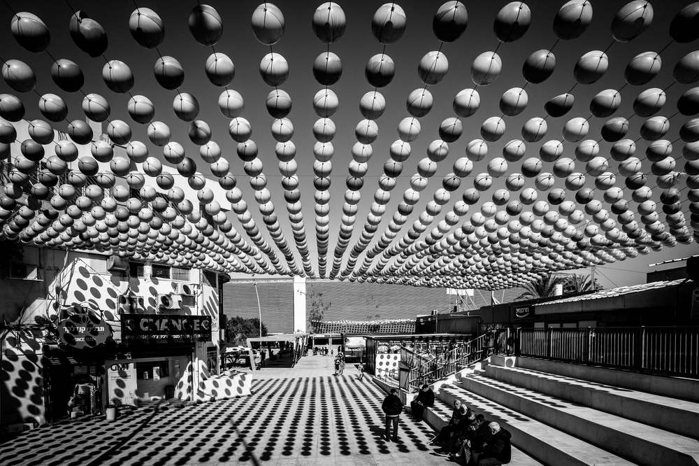 Tel Aviv Streets in Black and White