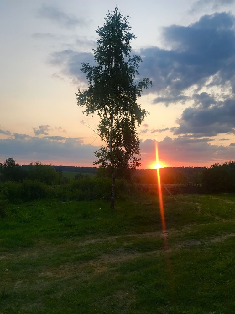 На закате