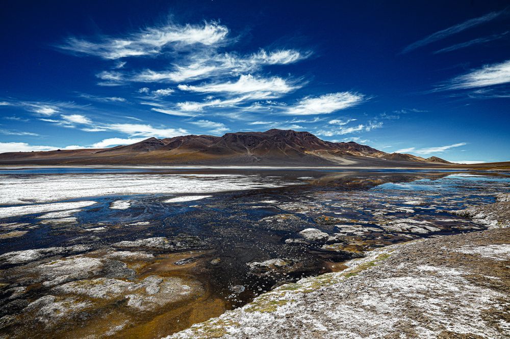 Lake in desert of Atacama
