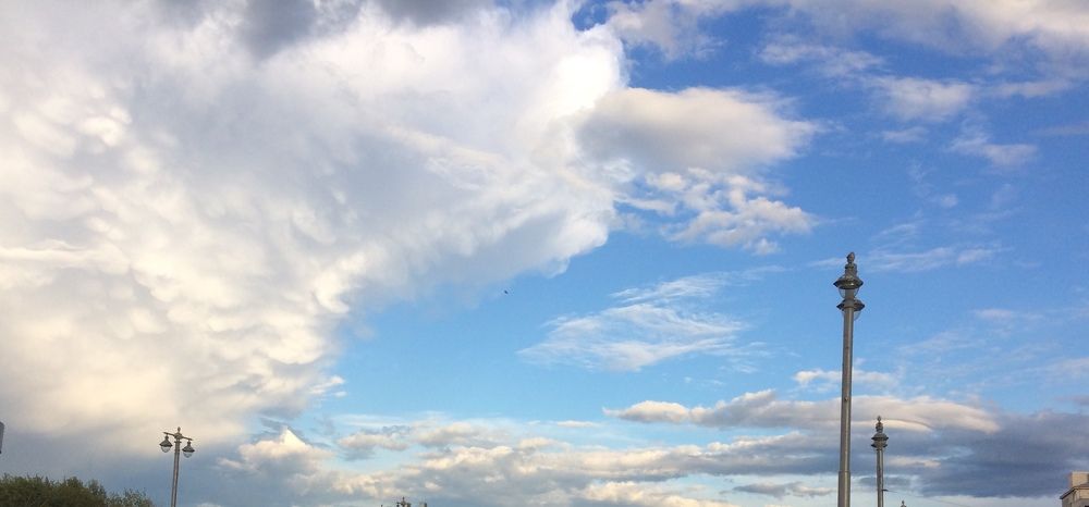 Flying across the sky.