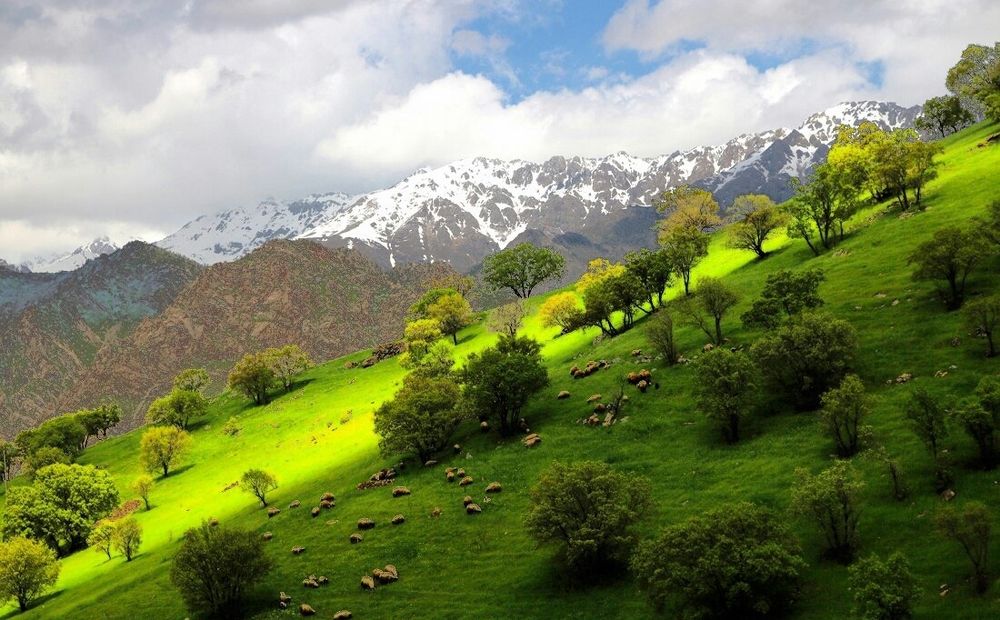 The clouds and mountains