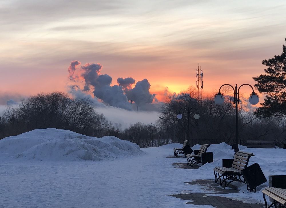 Зимнее утро Магнитогорска