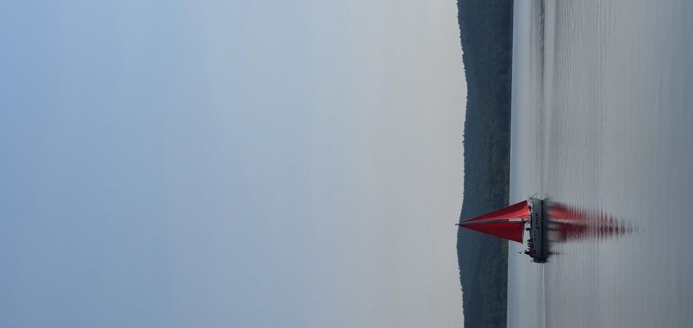 Алеет парус одинокий.