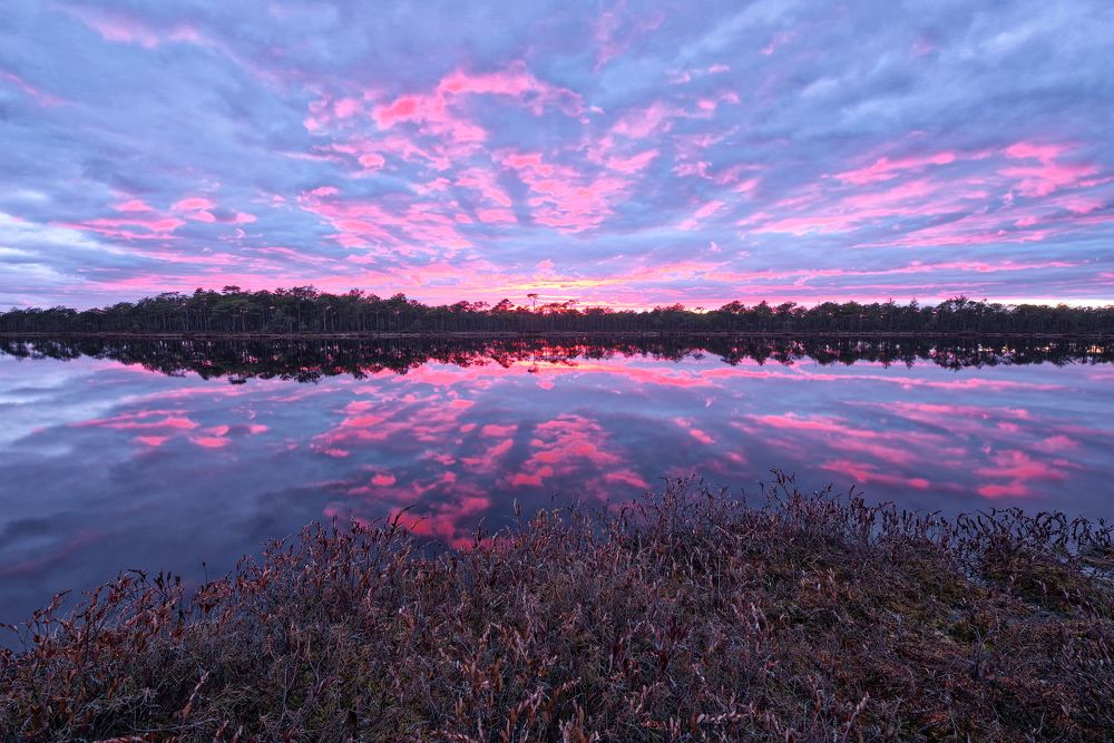 Blood red clouds