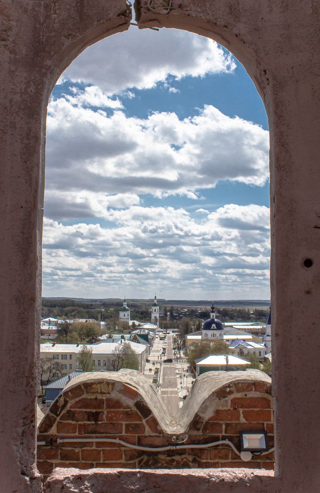 Вид на Зарайск с водонапорной башни