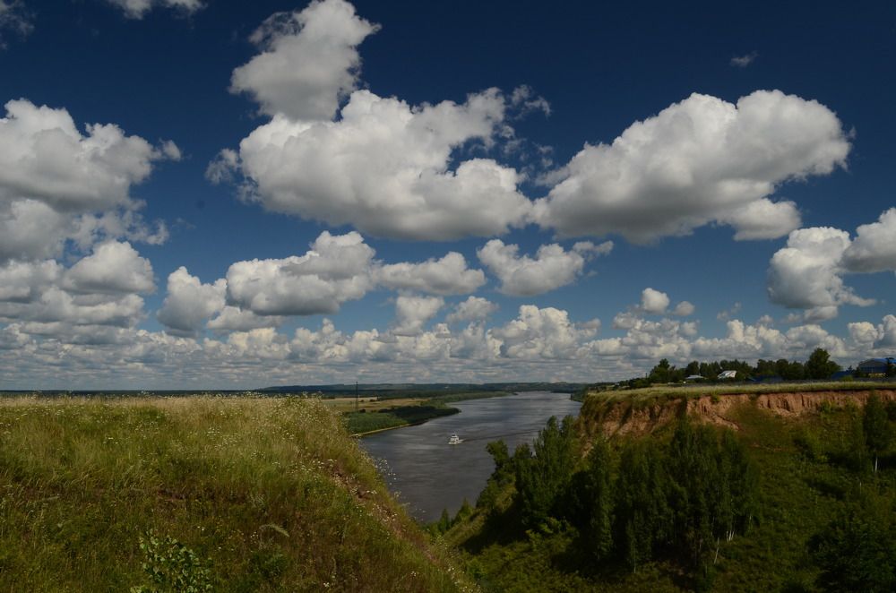 In the silvery clouds