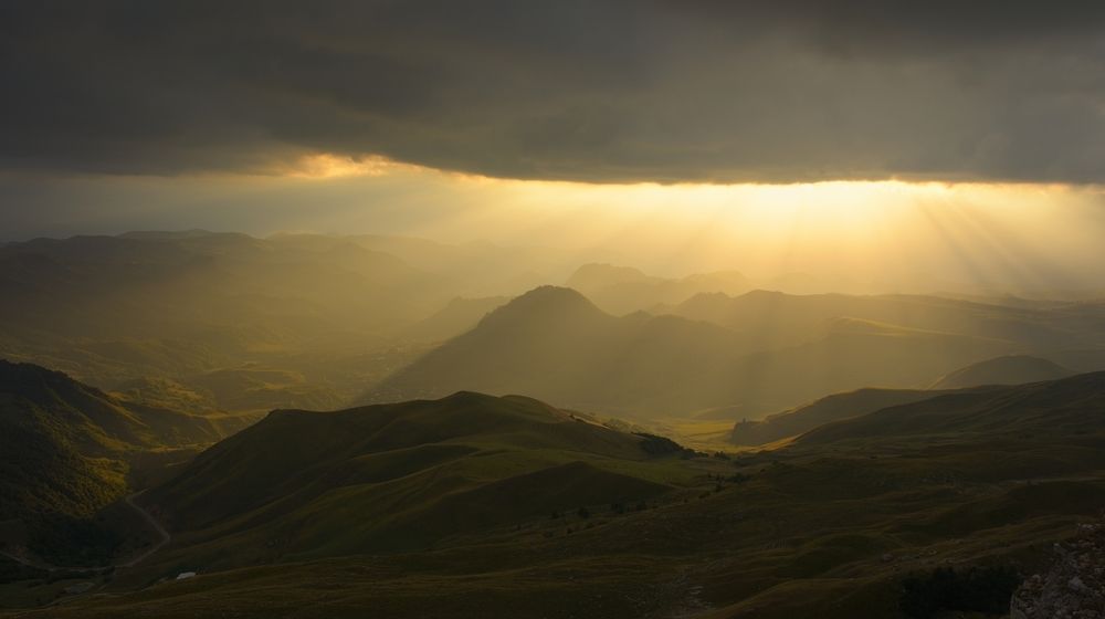 Закат в горах