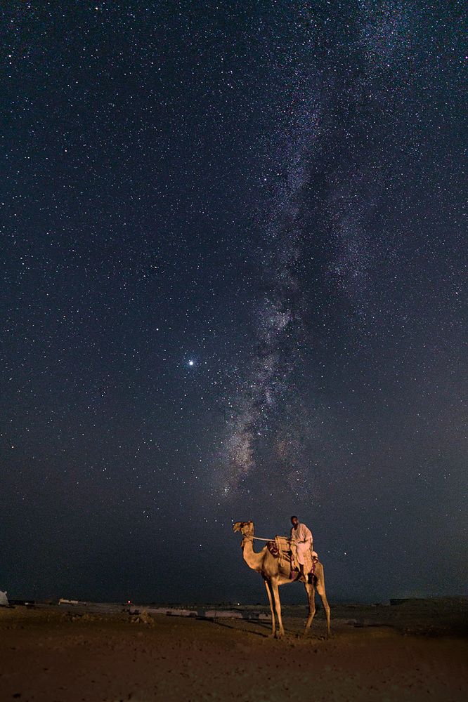 Camel under Milky-way