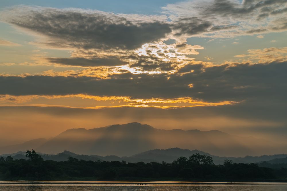 Light of god behind cloud