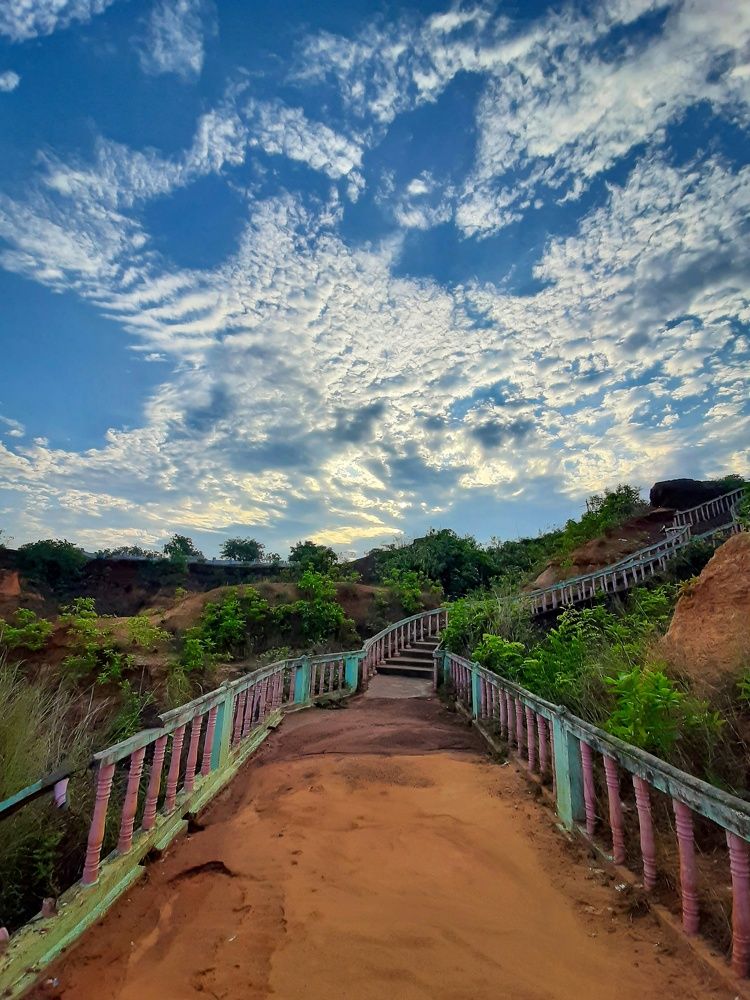 Stairs to the heaven of clouds.