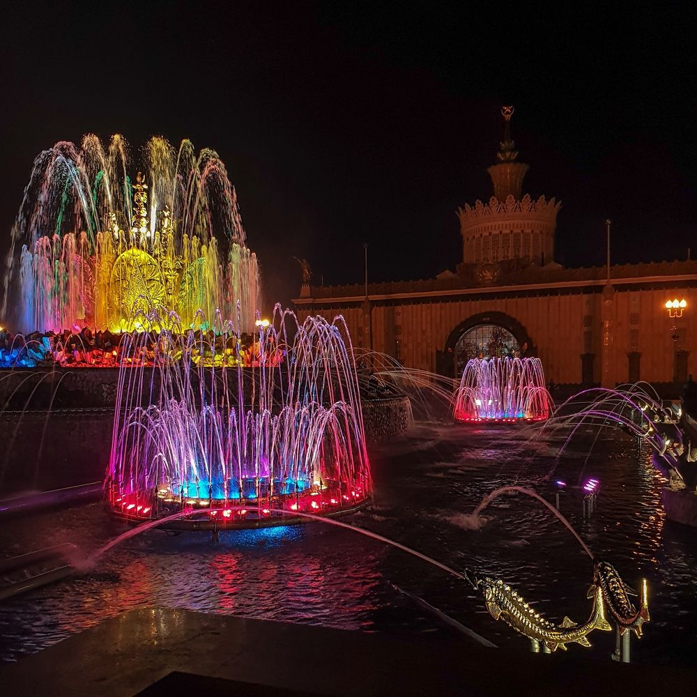 Moscow, VDNH, Stone "Flower fountain"